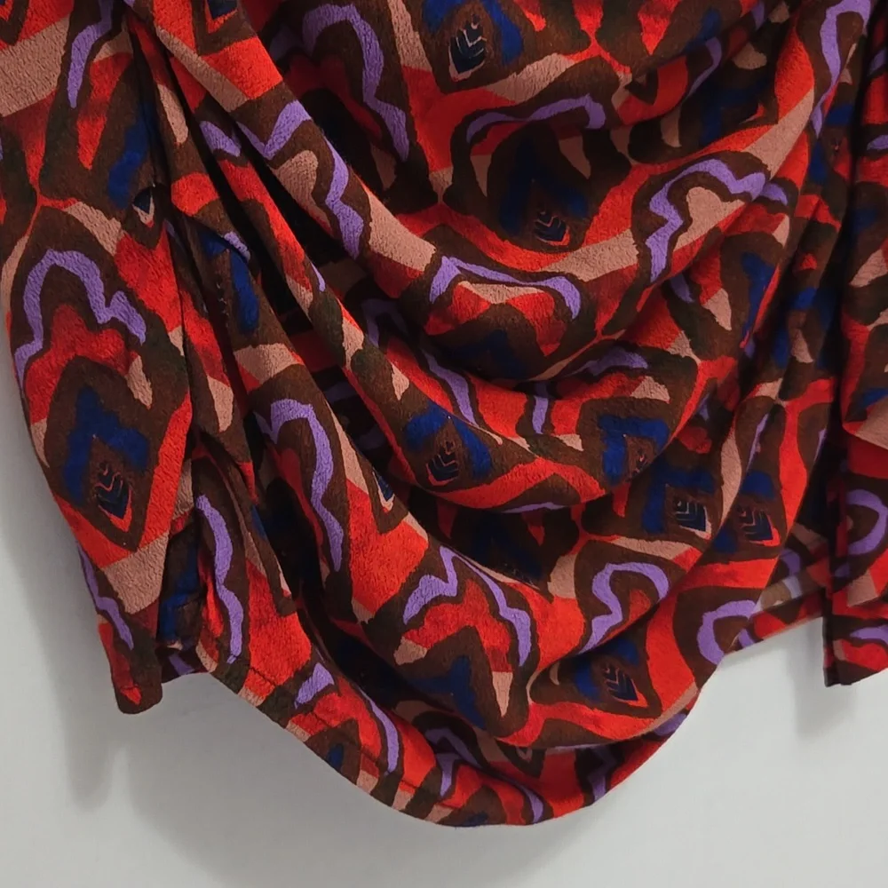 Dolan Left Coast Ruched Ruffle Mini‎ Skirt Size M Anthropologie Drape Front